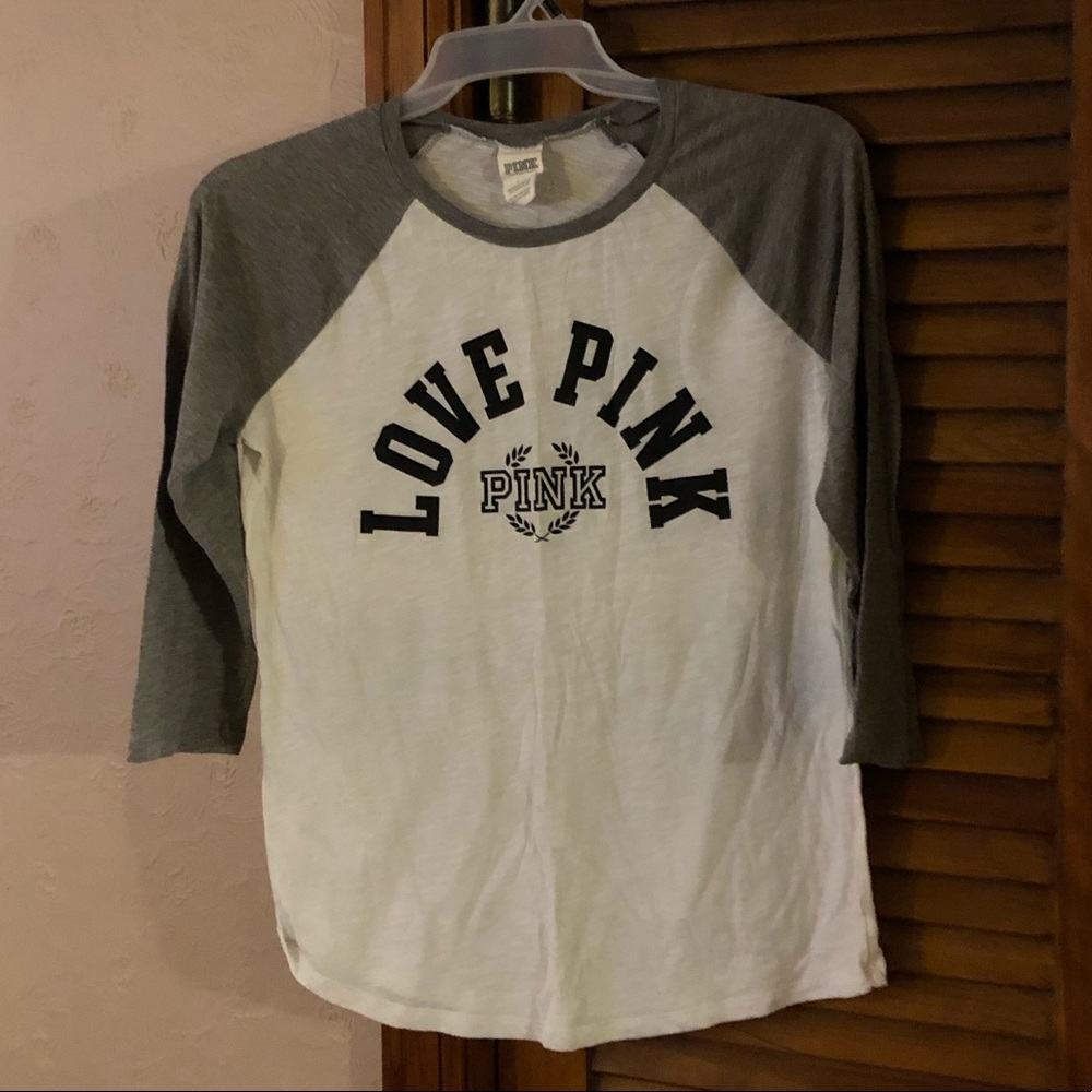 Pink size large baseball style shirt